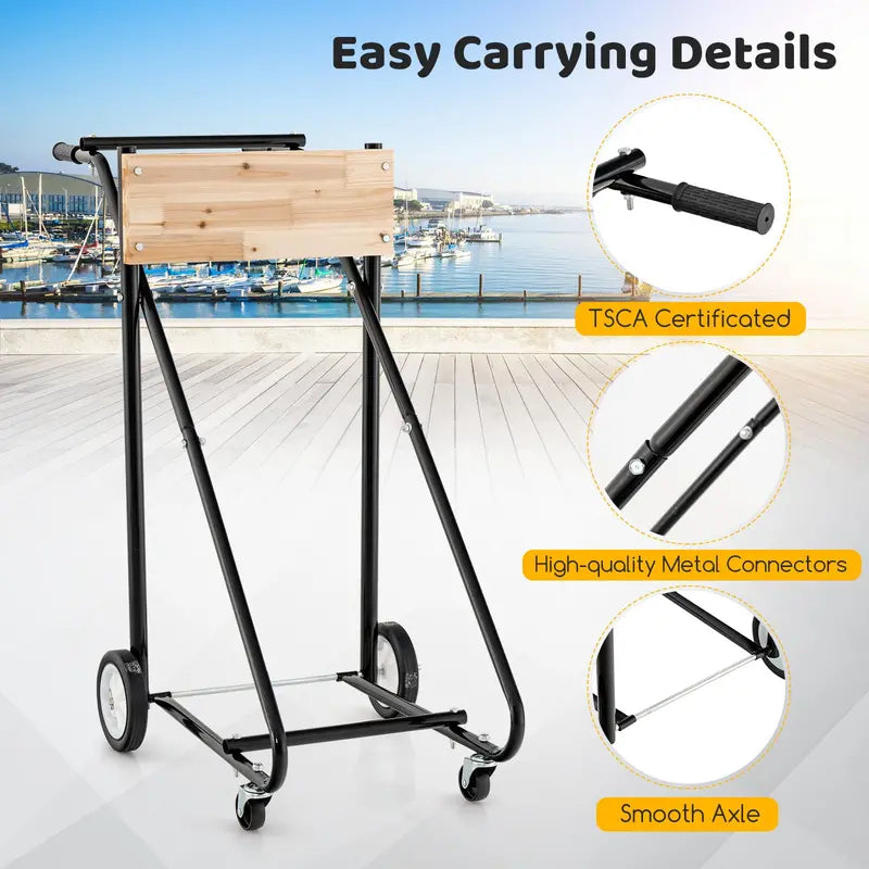 Sturdy Outboard Motor Stand for Secure Storage, Maintenance & Boat Engine Support