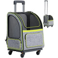 Convertible Pet Backpack with Telescopic Handle and Detachable Wheels for On-the-Go Adventures