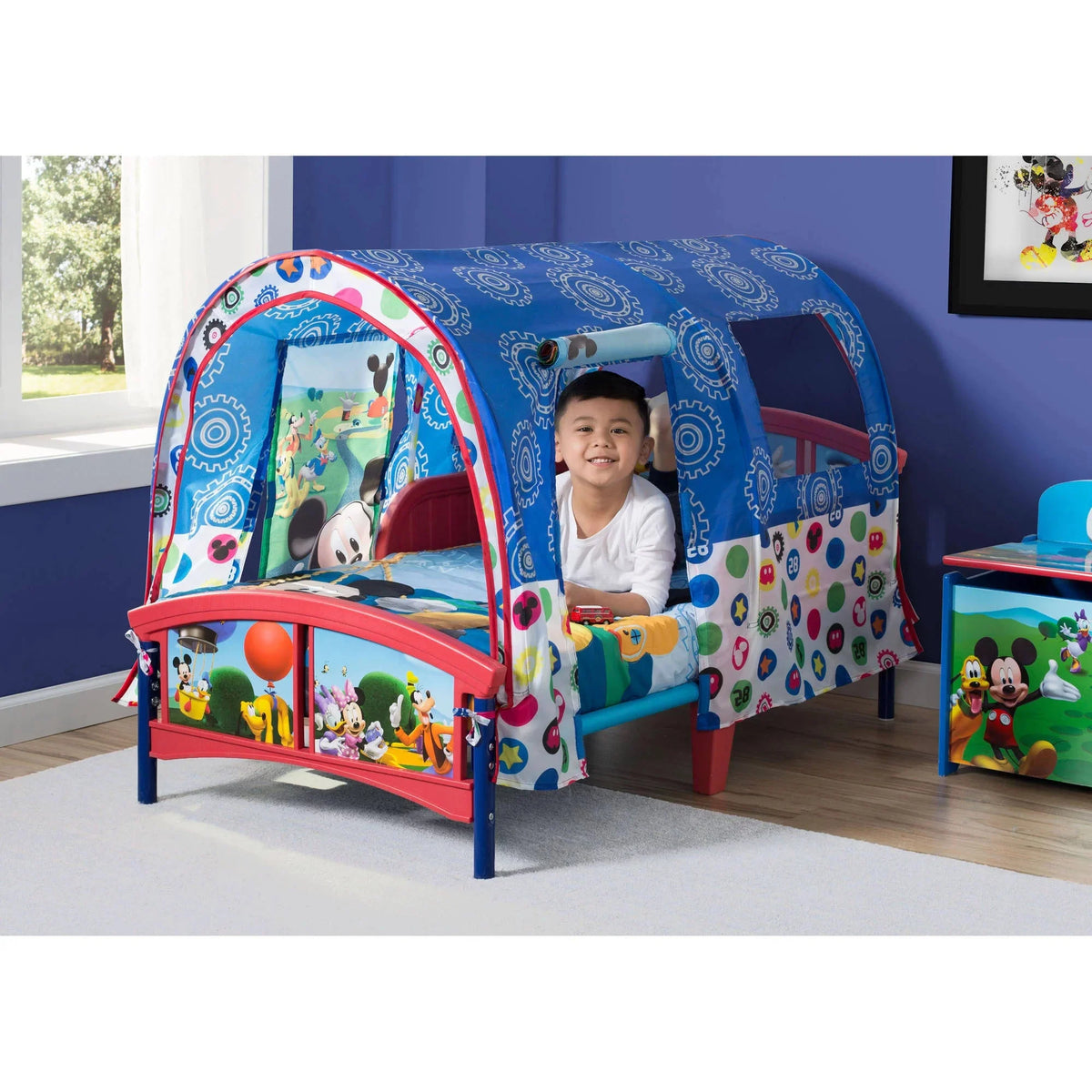 Delta Children Mickey Mouse Plastic Toddler Canopy Bed . Blue