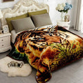 JYK Thick Korean Faux Mink Fleece Blanket 75x87 and 5 lb Mink Blanket - 2 Ply Reversible 520GSM Silky Soft Plush Warm Blanket for Autumn Winter