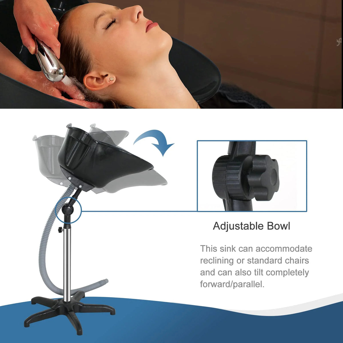 Height Adjustable Portable Shampoo Treatment