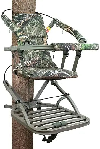 Summit Viper SD Aluminum Climbing Treestand, Foam Seat, 18 lbs, Supports 300 lbs, Includes Harness System