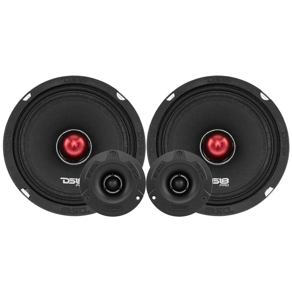DS18 PRO-X6.4BMPK Mid and High Range Car Door speaker and Tweeter Package (Used)