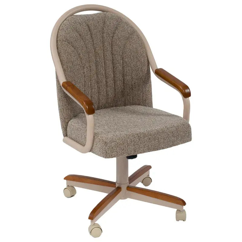 Swivel-and-Tilt Dining Chair – Casual Cushioned Caster Seat with Ergonomic Tilt