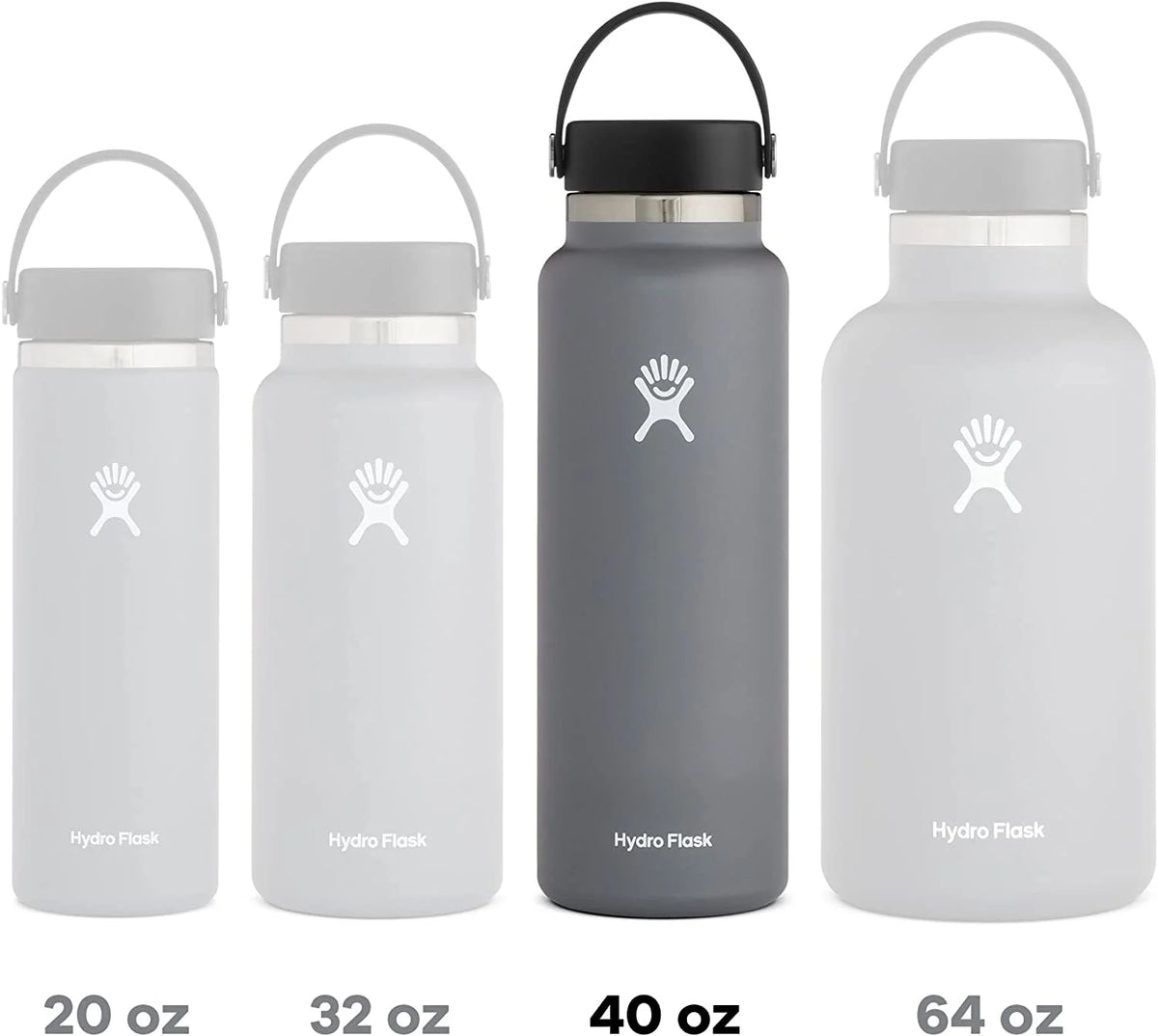 Hydro Flask 40oz Wide Mouth Bottle (White)