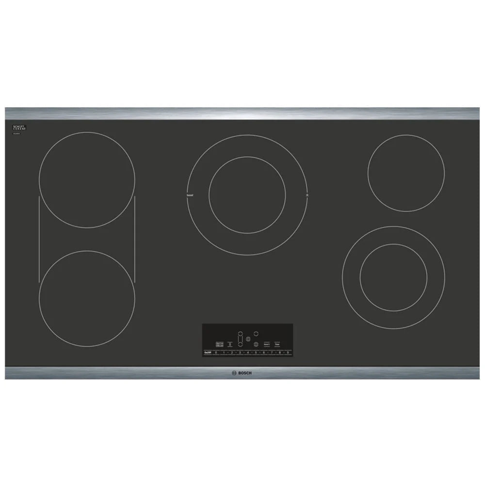 Bosch NET8668SUC 800 Series 36" Built-In Electric Cooktop with 5 elements and Stainless Steel Frame