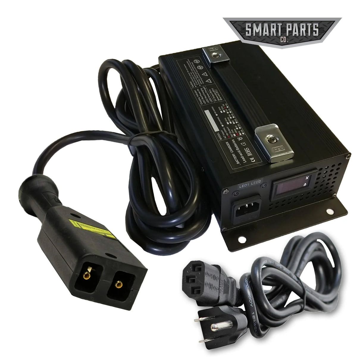 High Performance 36V 18 Amp Golf Cart Battery Charger EZGO TXT Medalist LED Display, 36 Volt Fast Charge