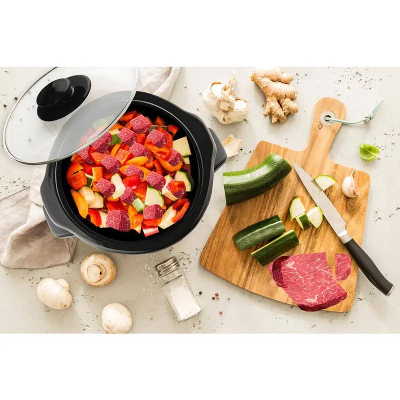 Courant 1.6 qt. Black Mini Slow Cooker with 3-Cooking Settings MCSC1524K974