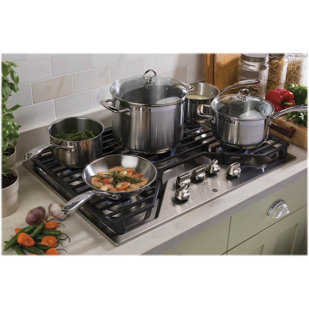 GE - 30" Gas Cooktop - Stainless steel