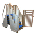 Confer Plastics Above-Ground Pool Kit  Warm Gray with Blue Steps & Secure Closure System