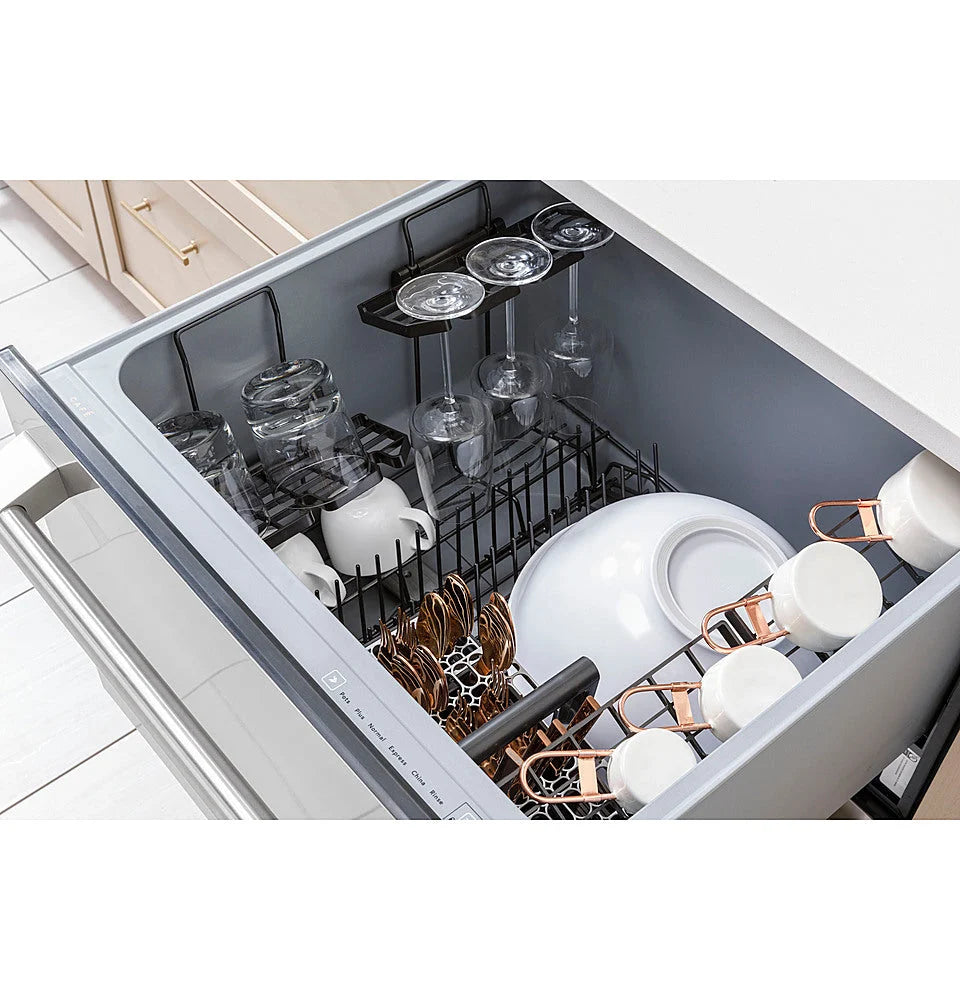 Café 24" Top Control Built-In Double Drawer Dishwasher - Stainless steel
