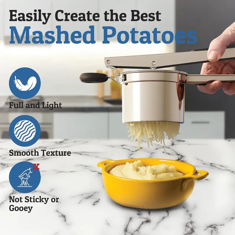 Stainless Steel Potato Masher – Ergonomic Tool for Mashed Potatoes