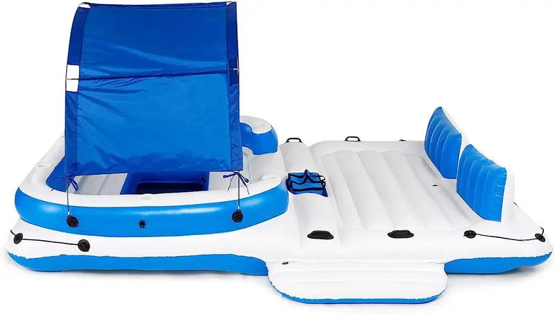 Tropical Breeze 6-Person Floating Island Raft for Lakes and Pools