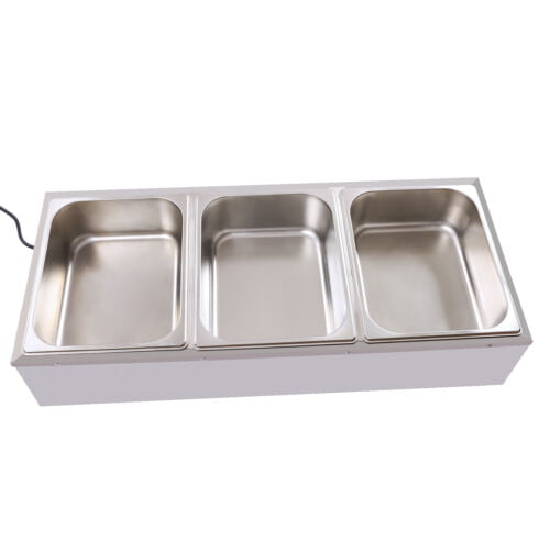 Food Warmer Steam Table Countertop 2-Pan Station Stainless Steel 110V