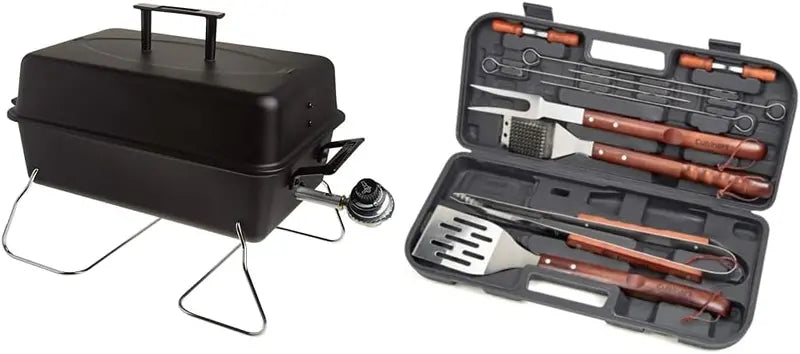 Stainless Steel Portable Propane Grill — Single-Burner Convective Design for On-the-Go Grilling