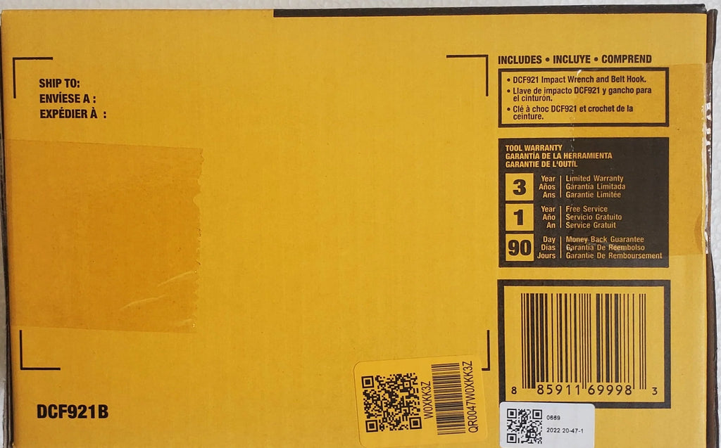 Dewalt DCF921B ATOMIC 20-Volt MAX Cordless Brushless 1/2 in. Impact Wrench (Tool-Only)