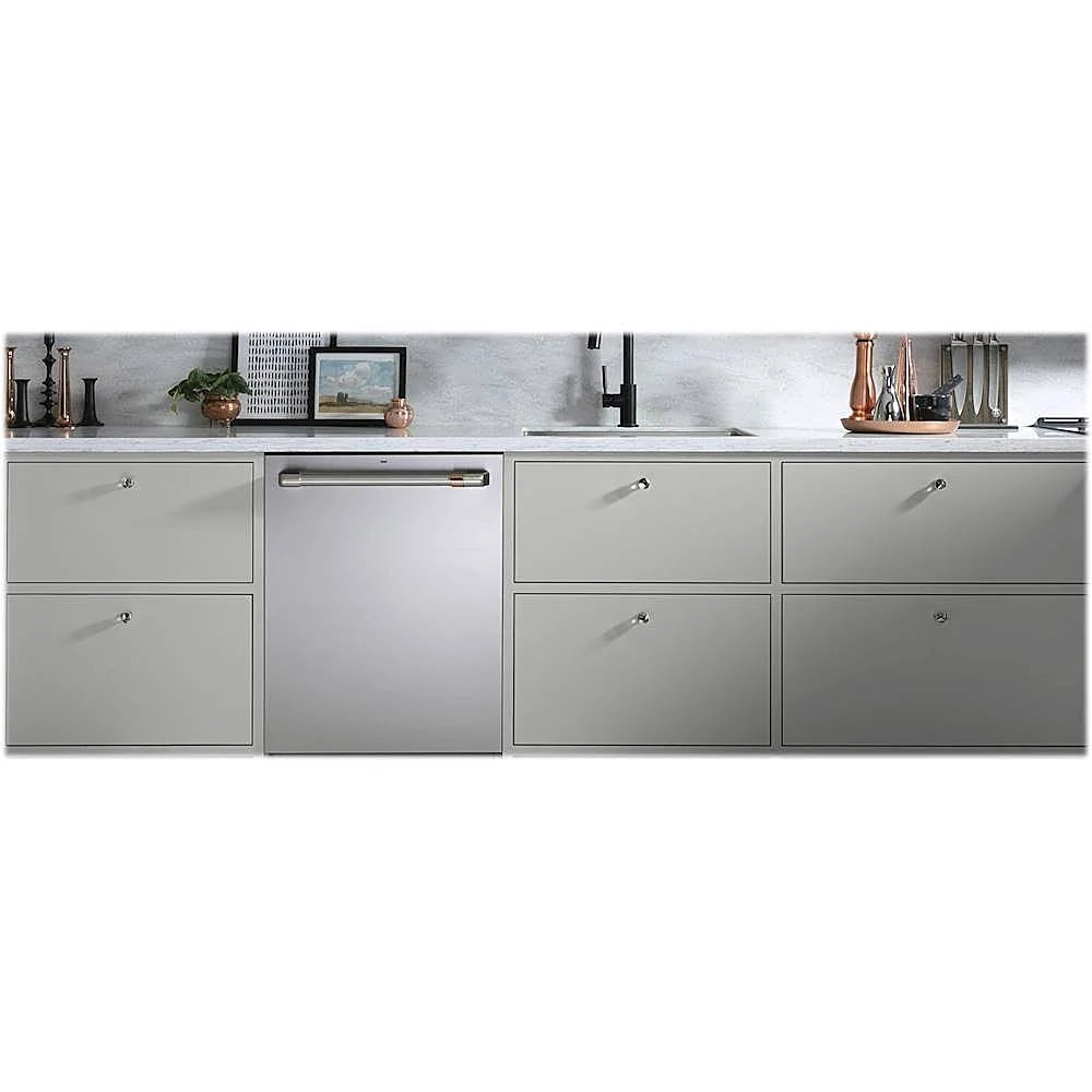 Café - 24" Top Control Tall Tub Built-In Dishwasher with Stainless Steel Tub - Stainless steel