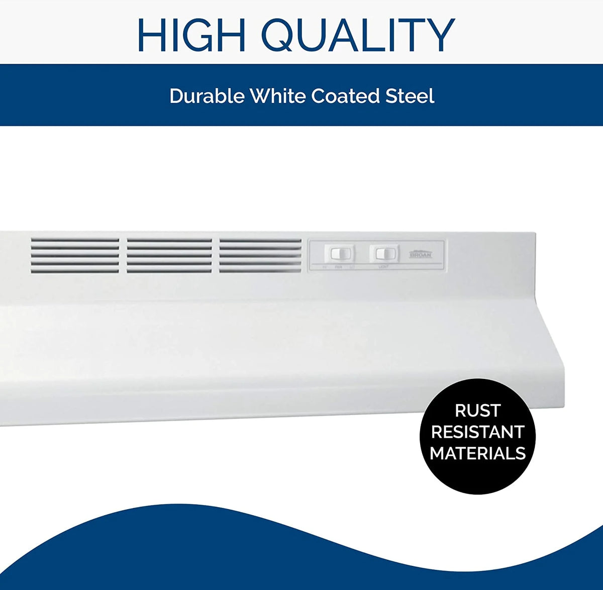 Broan-NuTone 413001 Non-Ducted Ductless Range Hood with Lights Exhaust Fan for Under Cabinet . 30-Inch . White