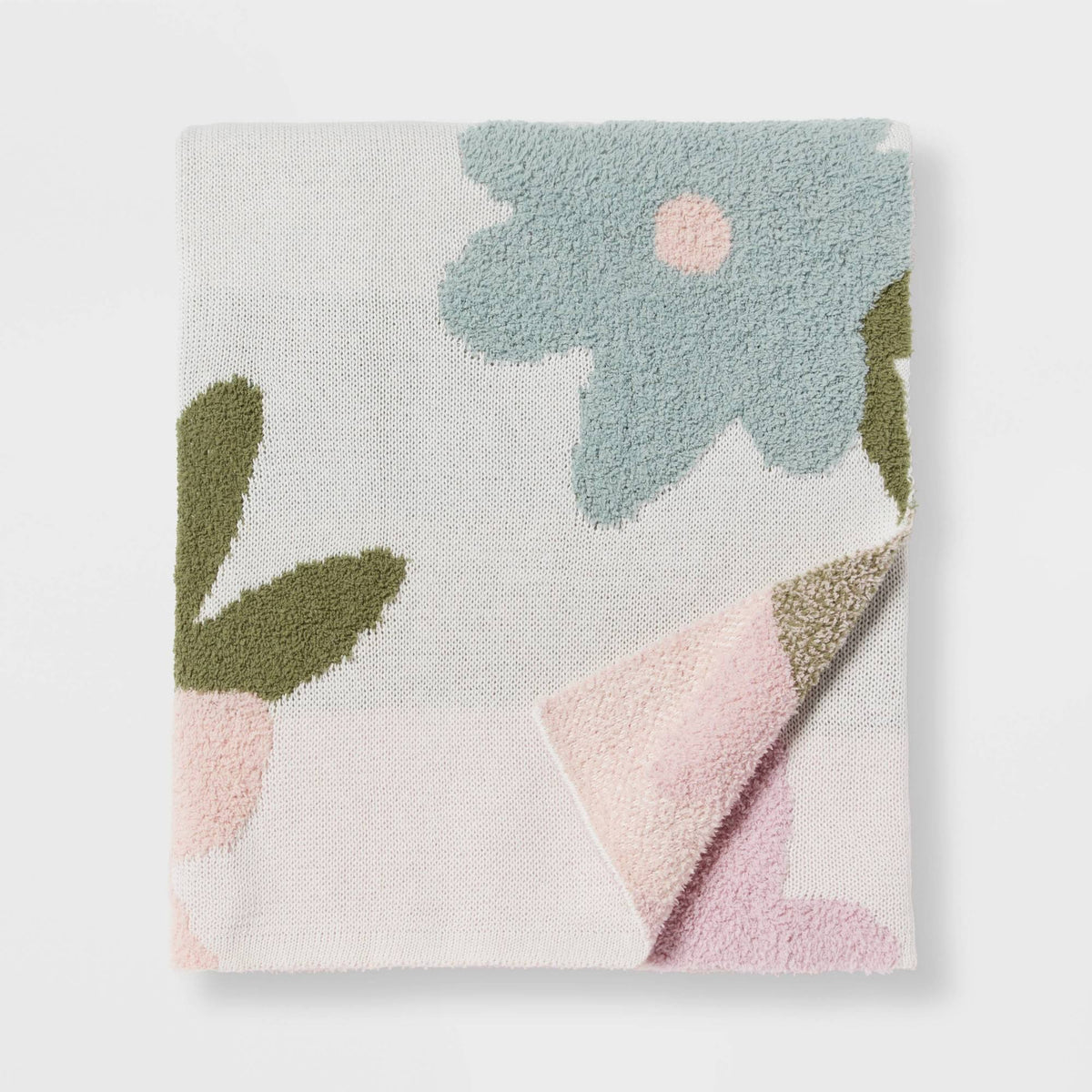 Knit Kids' Throw Blanket Cream - Pillowfort