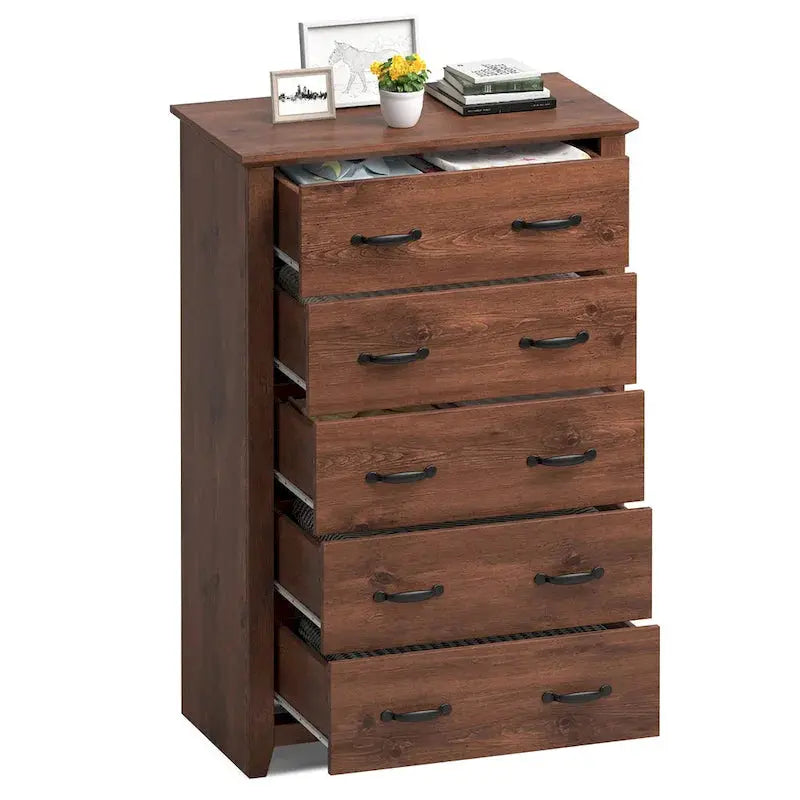 Tall 5-Drawer Storage Cabinet – Versatile Chest for Bedroom, Hallway, or Living Space