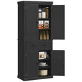 Traditional Pantry Cabinet – 72″ Freestanding Storage with Doors, Drawers & Adjustable Shelves