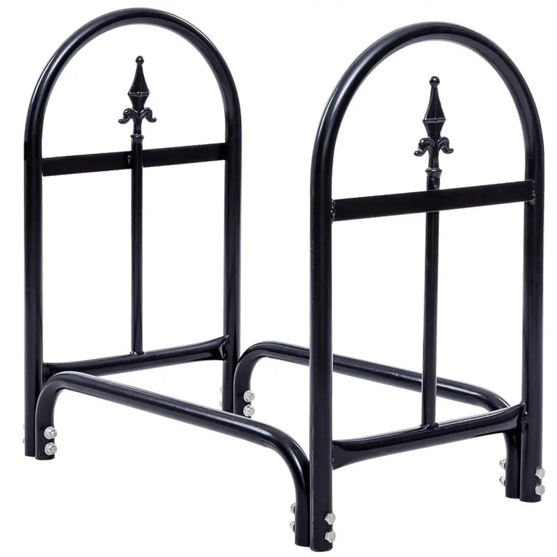 Compact 2-Foot Firewood Rack  Space-Saving Indoor and Outdoor Log Holder