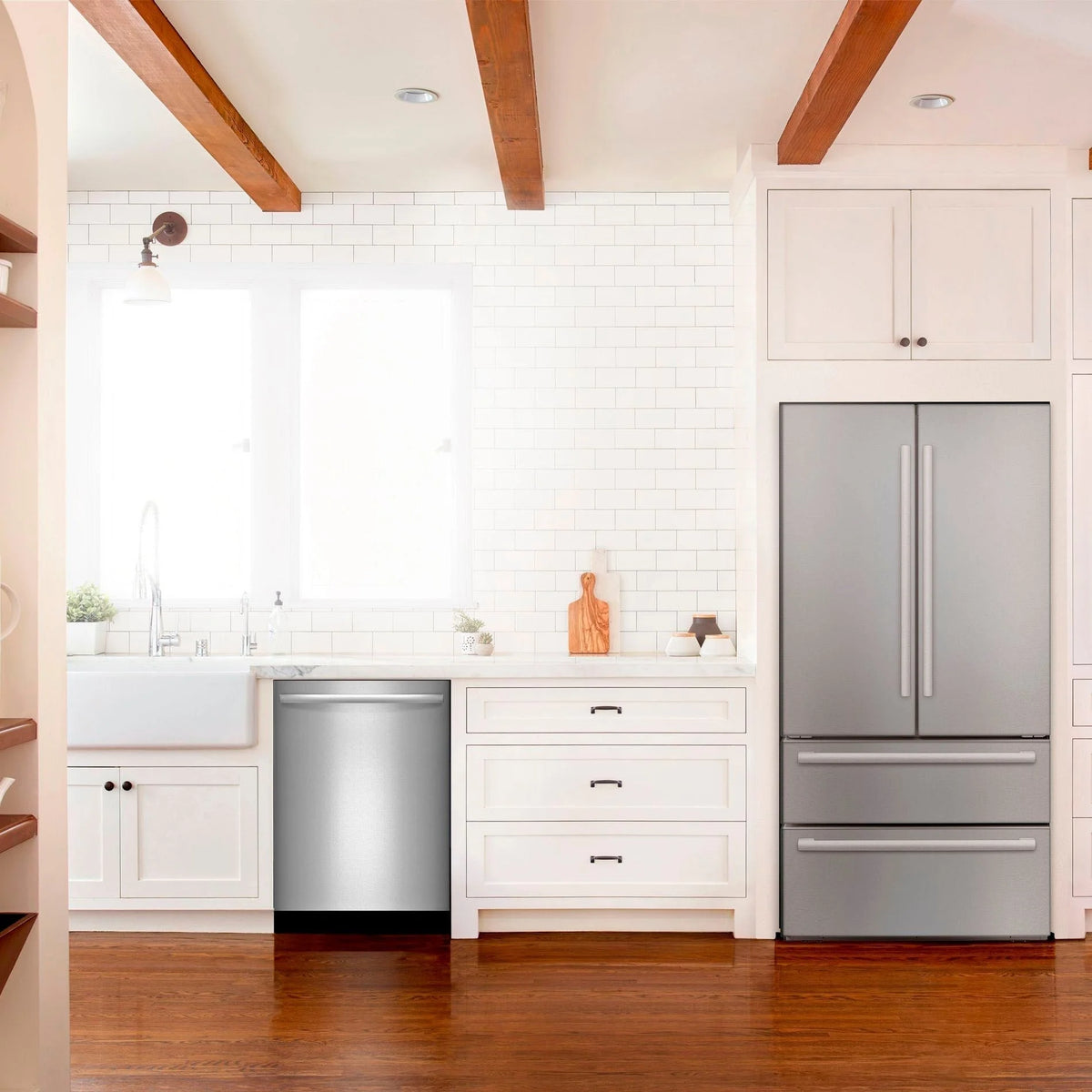 Bosch - 800 Series 24" Top Control Built-In Dishwasher with CrystalDry, Stainless Steel Tub, 3rd Rack, 42 dBa - Stainless steel
