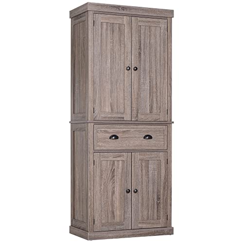 HOMCOM Traditional Freestanding Cupboard Colonial