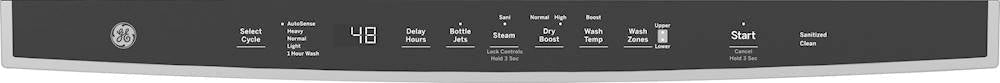 GE-Top Control Built-In Dishwasher with Stainless Steel Tub, Dry Boost, 48dBA - Stainless steel