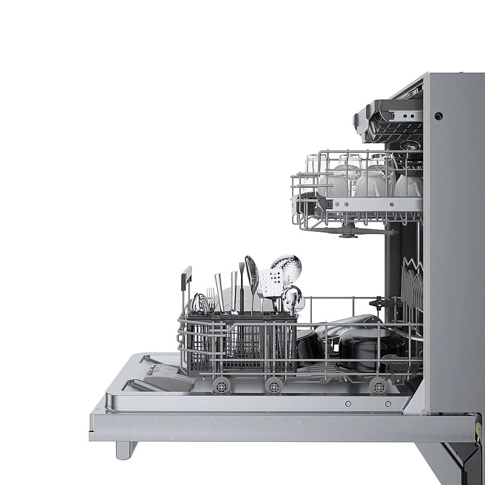 Bosch - 800 Series 18" Top Control Smart Built-In Dishwasher with 3rd Rack and 44 dBA - Silver