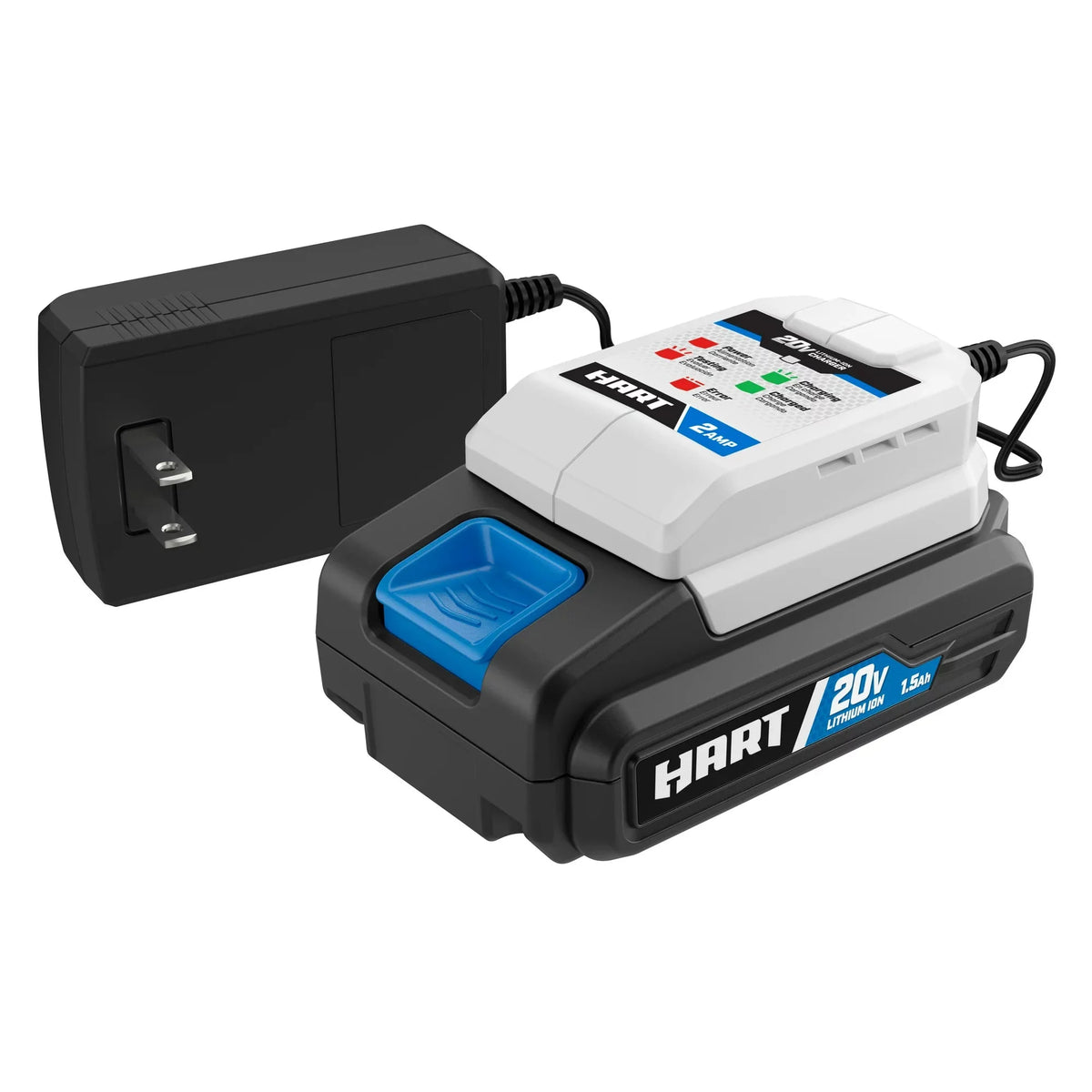 Hart HPSK01 20-Volt Lithium-Ion 1.5Ah Battery and 2Amp Fast Charger Accessory