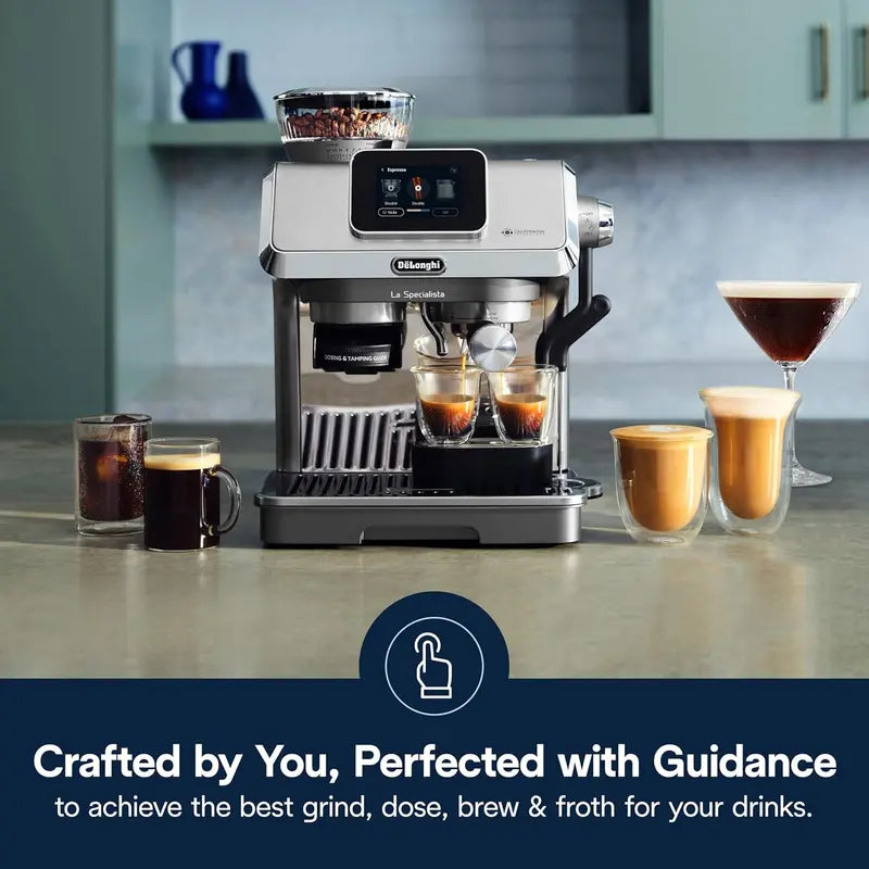De onghi La Specialista Touch Espresso Machine  Integrated Grinder, Cold Brew & Iced Mode, 10 Presets, Italian Craftsmanship