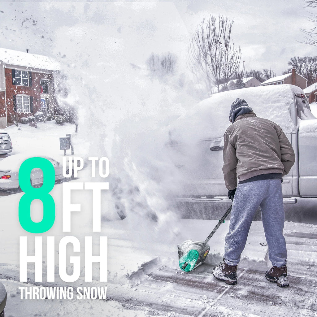 Litheli Cordless Snow Shovel, 20V 12 - Inch Battery Powered Snow Thrower, Battery Snow Blower with Auxiliary Handle, with 4.0ah Li - Ion Battery & Charger
