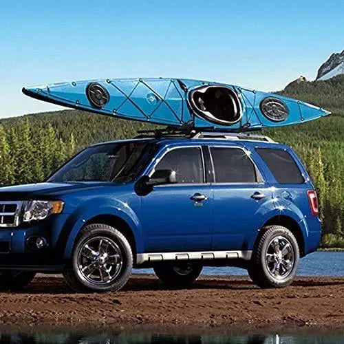 Universal J-Bar Kayak Roof Rack System – Includes 2 Pairs & 4 Heavy-Duty Tie-Down Straps