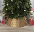 New Traditions Simplify Your Holiday New Traditions - Christmas Tree Collar Stand Band - Gold Tinsel Criss Cross