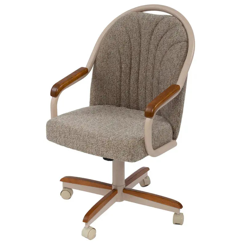 Swivel-and-Tilt Dining Chair – Casual Cushioned Caster Seat with Ergonomic Tilt