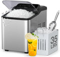 Typhur Fast Pebble Ice Maker – 35 lb/Day Crushed Nugget Ice, Built-in Pump, 8-Pack Cleaner Kit, Dual Scoops, Stainless Steel