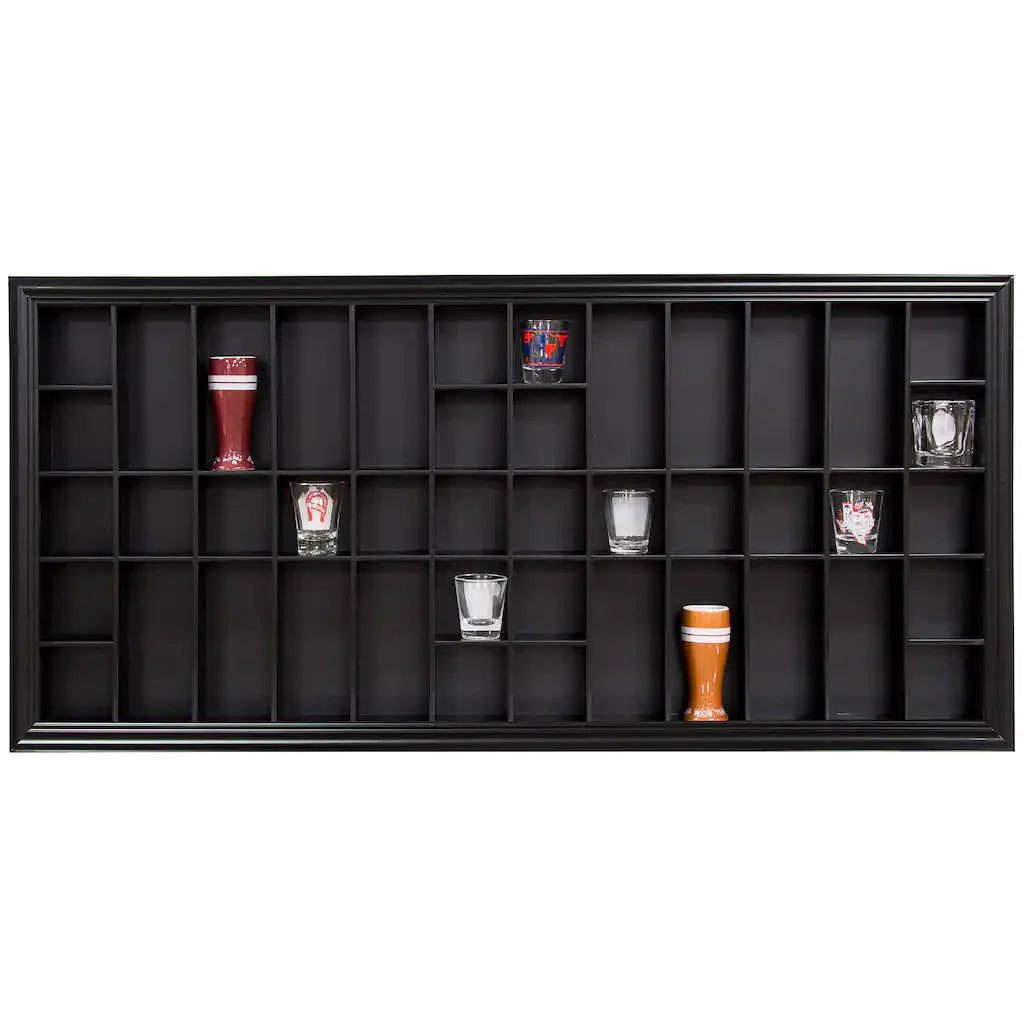 Gallery Solutions 35x16 Shot Glass Display Case . 44 Openings