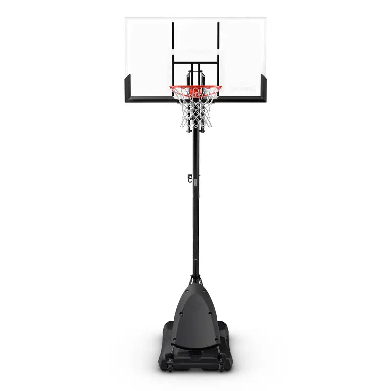 Spalding 54-Inch Portable Basketball Hoop – Shatter-Proof Polycarbonate Backboard, ExactaHeight Adjustment, Pro Slam Rim