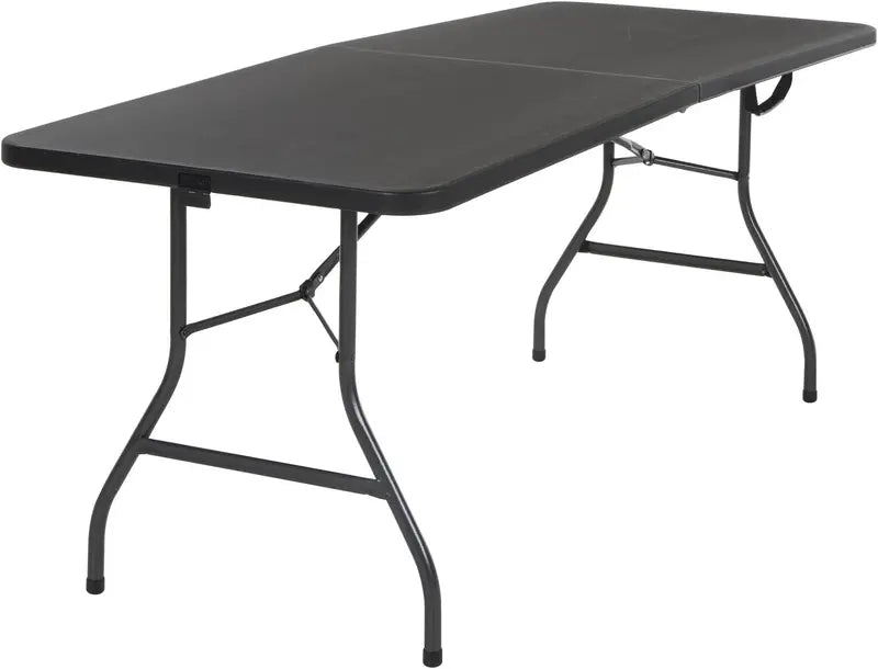 CoscoProducts Deluxe 6 foot x 30 inch Fold-in-Half Blow Molded Folding Table