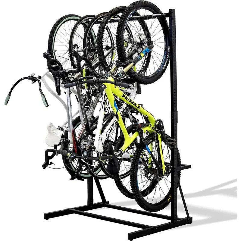 StoreYourBoard Teal Freestanding Triangle Bike Rack – Holds Up to 5 Bikes with Space-Saving Vertical Design