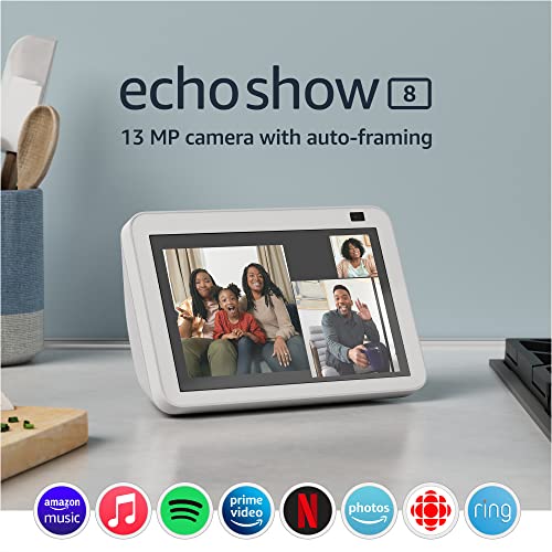 Echo Show 8 (2nd Gen, 2021 release) | HD smart display with Alexa and 13 MP camera | Charcoal