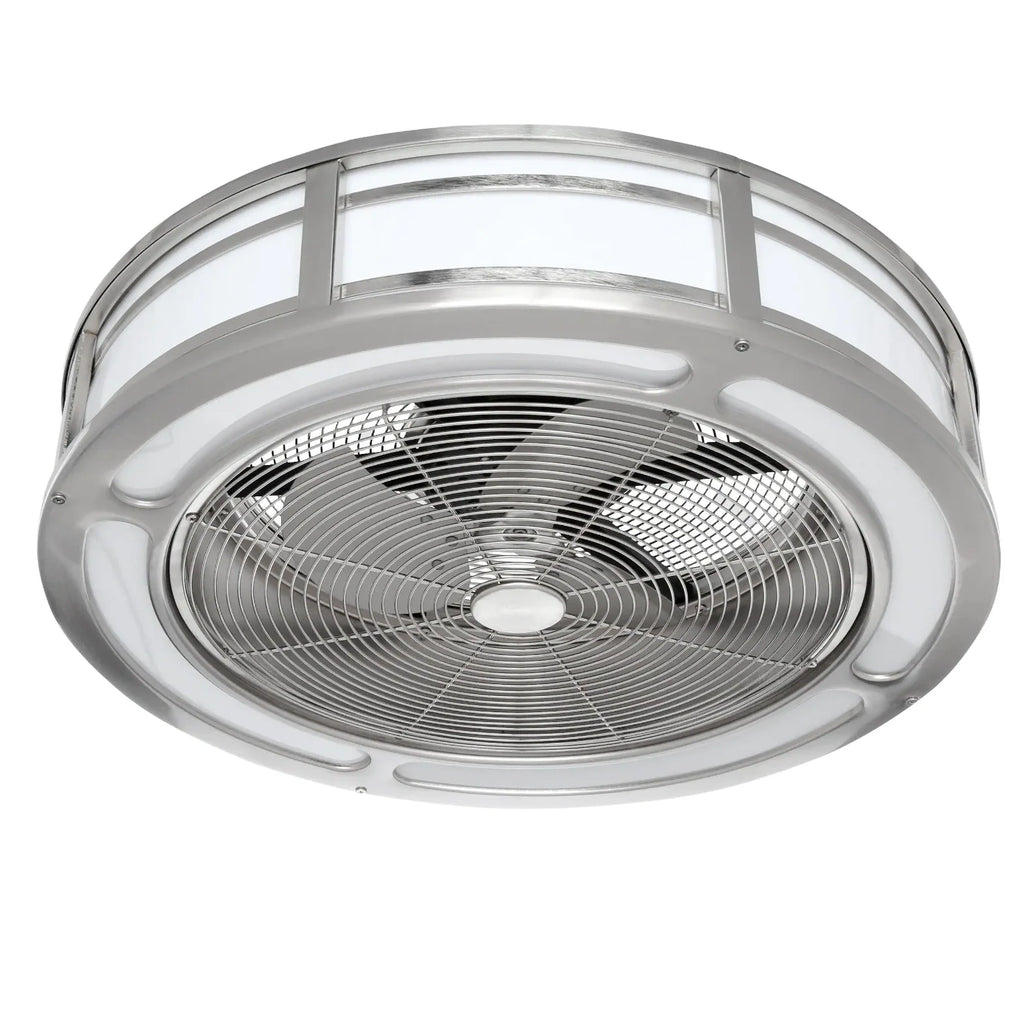 Home Decorators Collection Brette II 23 in. LED Indoor/Outdoor Brushed Nickel Ceiling Fan with Light and Remote Control