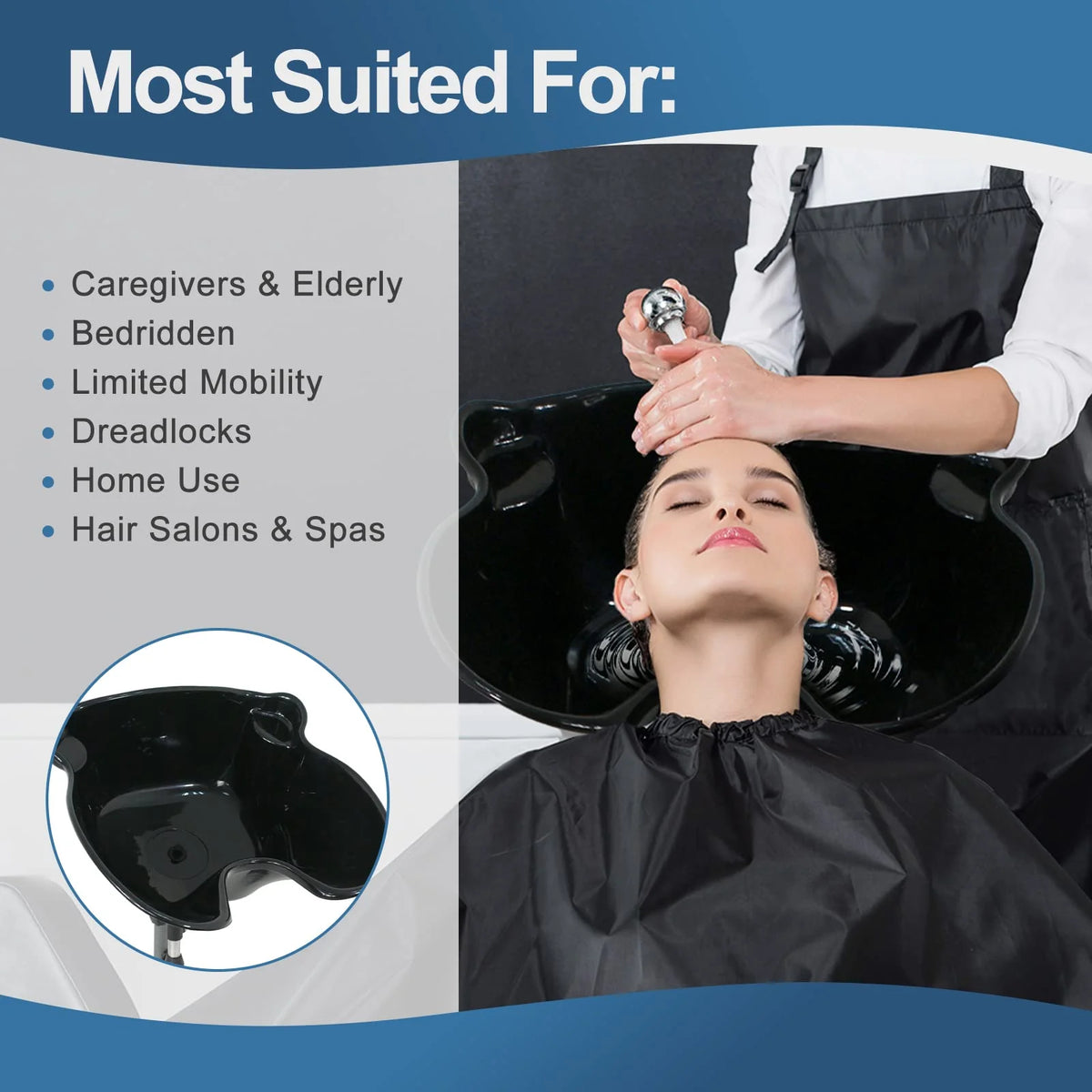 Height Adjustable Portable Shampoo Treatment