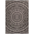 Mainstays Gray Global Medallion Indoor Outdoor Area Rug, 6'x9', Size: 6' x 9'