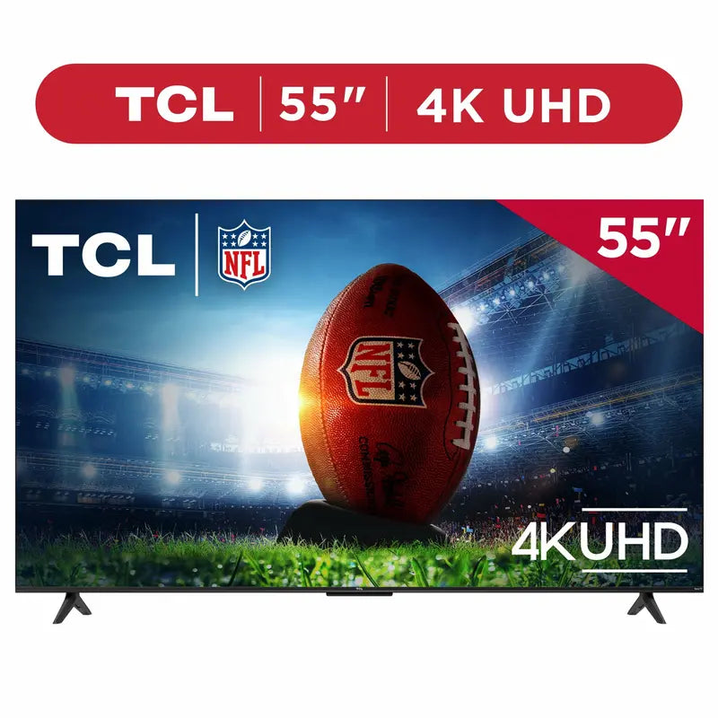 TCL 55″ 4K UHD HDR Smart TV with Roku, Voice Control & Customizable Home Screen