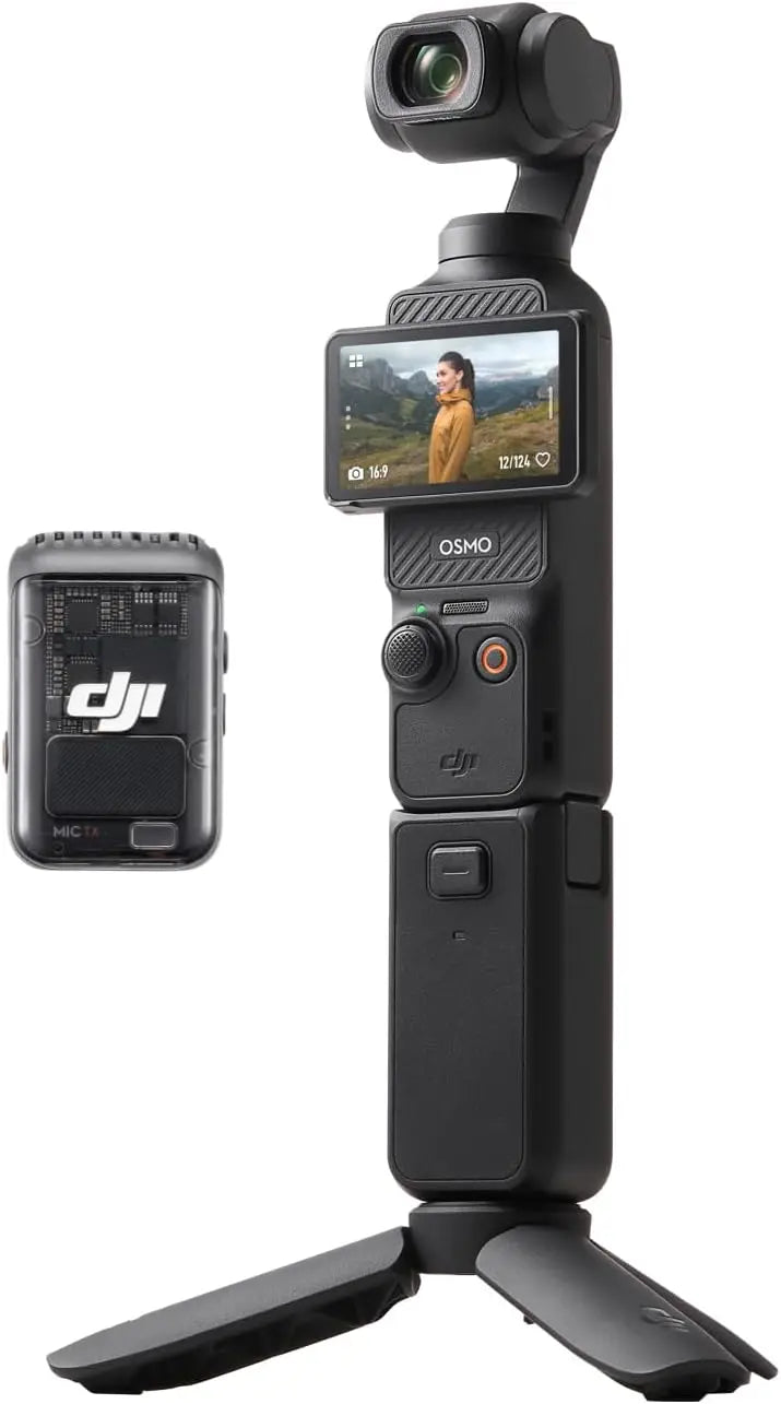 DJI Osmo Pocket 3 Creator Combo  4K/120fps Vlog Camera with Enhanced Stabilization & Mic Support