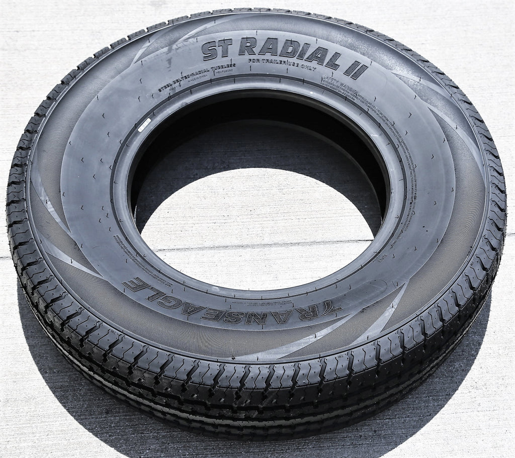 Set of 4 Transeagle ST Radial II Steel Belted ST225/75R15 225/75R15 117/112 L E 10 Ply Trailer Tires