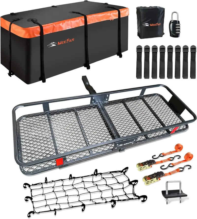 Universal Roof Rack Basket – 51 x 36 x 5 Inches with Waterproof Storage Bag