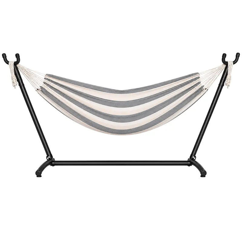 Sturdy Double Hammock Kit with Steel Stand for Yard, Patio, or Garden